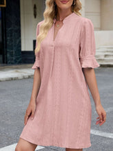 Eyelet Flounce Sleeve Mini Dress OutfitFlow